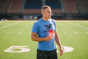 Man holding a shaker bottle 